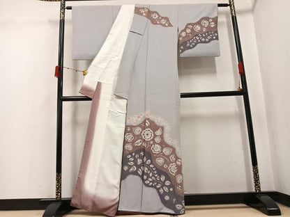 平和屋着物●訪問着　辻が花　絞り　正絹　逸品　AABK3220ph
