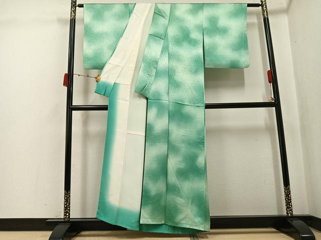 平和屋着物●上質な小紋　霞文　暈し染め　正絹　逸品　AABK3224ph