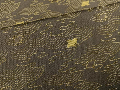 平和屋着物●黄金糸　お召　千鳥　正絹　逸品　未使用　AABK3228ph
