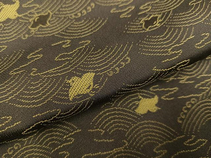 平和屋着物●黄金糸　お召　千鳥　正絹　逸品　未使用　AABK3228ph
