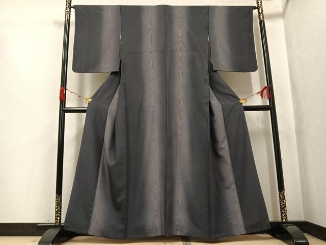 平和屋着物●上質な小紋　杢目文　暈し染め　正絹　逸品　AABK3231ph