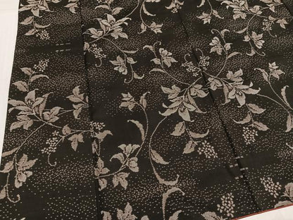 平和屋着物●本場大島紬　9マルキ　花唐草文　正絹　逸品　AABK3232ph