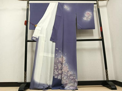 平和屋着物●訪問着　枝桜文　暈し染め　やまと誂製　正絹　逸品　AABK3239ph