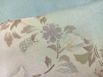 平和屋着物●訪問着　中国三大刺繍　汕頭刺繍　スワトウ刺繍　螺鈿箔　草花文　暈し染め　金彩　やまと誂製　正絹　逸品　AABK3242ph