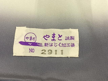 平和屋着物●訪問着　中国三大刺繍　汕頭刺繍　スワトウ刺繍　螺鈿箔　草花文　暈し染め　金彩　やまと誂製　正絹　逸品　AABK3242ph