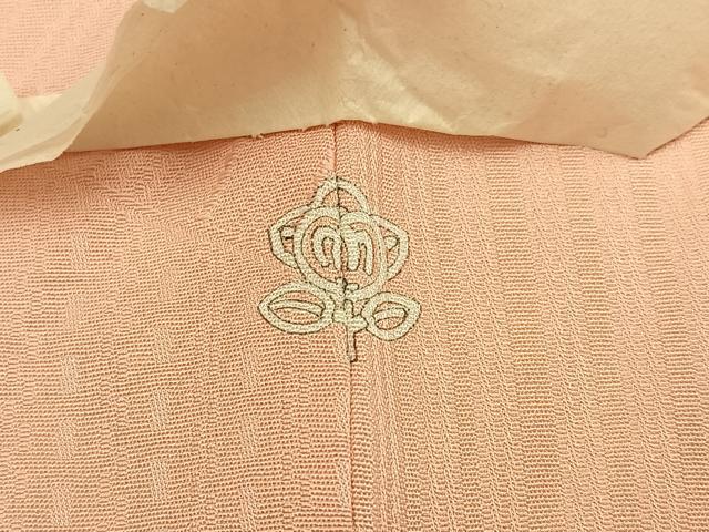 平和屋着物●上質な色無地　幾何学地紋　一斤染色　正絹　逸品　未使用　AABK3246ph