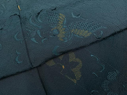 平和屋着物●訪問着　総刺繍　中国三大刺繍　スワトウ刺繍　汕頭刺繍　花鳥文　暈し染め　金糸　正絹　逸品　未使用　AABK3260ph