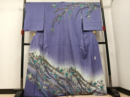 平和屋着物●訪問着　作家物　辻が花　正絹　逸品　AABK3261ph