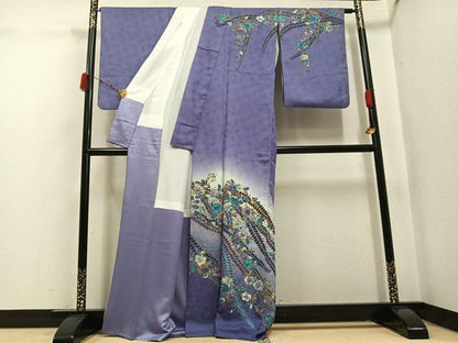 平和屋着物●訪問着　作家物　辻が花　正絹　逸品　AABK3261ph