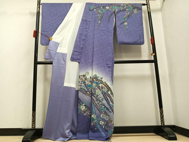 平和屋着物●訪問着　作家物　辻が花　正絹　逸品　AABK3261ph