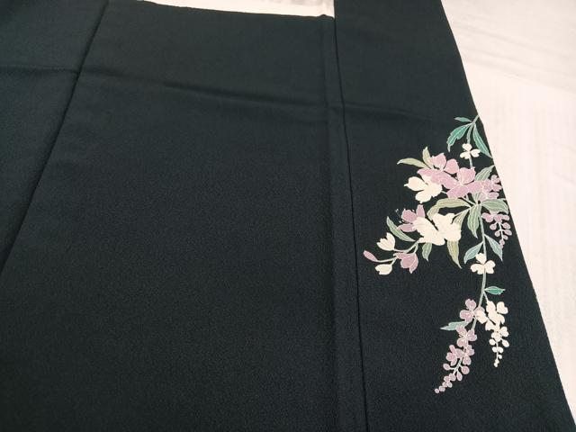 平和屋着物●訪問着　草花文　暈し染め　正絹　逸品　AABK3271ph