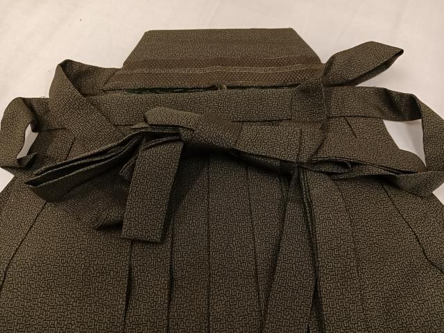 平和屋着物●男性　行灯袴　幾何学文様　正絹　逸品　AABK3272ph