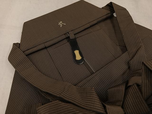 平和屋着物●男性　行灯袴　縞　正絹　逸品　AABK3277ph