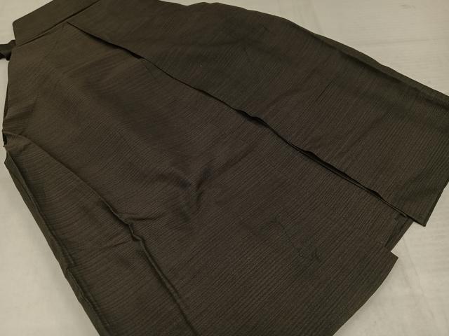 平和屋着物●男性　行灯袴　横段文　正絹　逸品　AABK3278ph