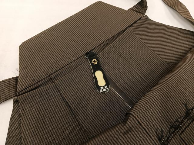平和屋着物●男性　行灯袴　縞　正絹　逸品　AABK3281ph
