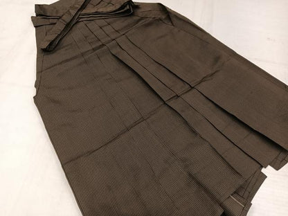 平和屋着物●男性　行灯袴　縞　正絹　逸品　AABK3285ph