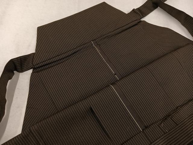 平和屋着物●男性　行灯袴　縞　正絹　逸品　AABK3285ph