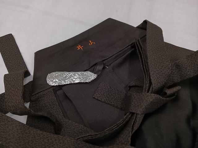 平和屋着物●男性　行灯袴　幾何学文様　正絹　逸品　AABK3286ph