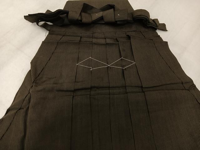 平和屋着物●男性　行灯袴　縞　正絹　逸品　未使用　AABK3287ph