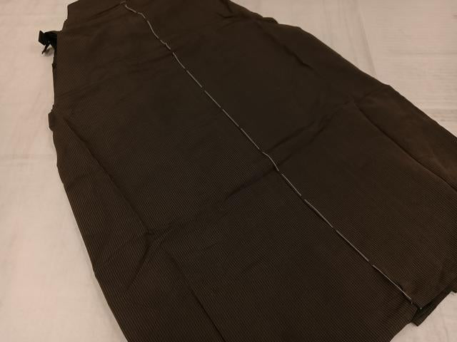 平和屋着物●男性　行灯袴　縞　正絹　逸品　未使用　AABK3287ph