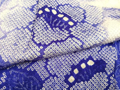 平和屋着物●豪華振袖　総絞り　草花文　暈し染め　正絹　逸品　AABK3294ph