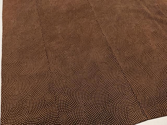 平和屋着物●和染紅型　栗山紅型　栗山吉三郎　小紋　丸文　正絹　逸品　AABK3295ph