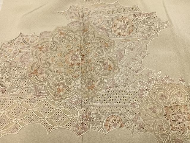 平和屋着物●豪華色留袖　総刺繍　中国三大刺繍　汕頭刺繍　スワトウ刺繍　花尽くし　正絹　逸品　AABK3298ph
