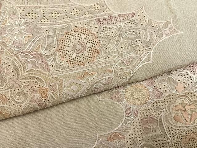 平和屋着物●豪華色留袖　総刺繍　中国三大刺繍　汕頭刺繍　スワトウ刺繍　花尽くし　正絹　逸品　AABK3298ph