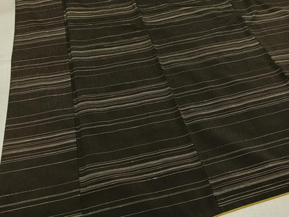 平和屋着物●お召　横段文　正絹　逸品　AABK3300ph