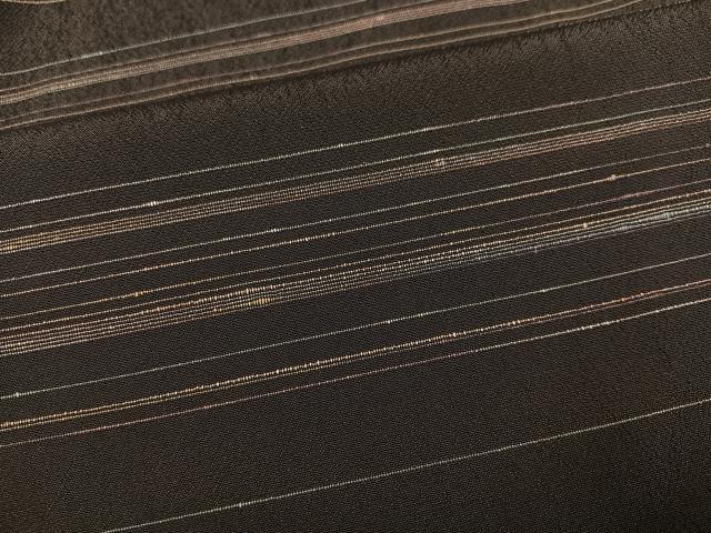 平和屋着物●お召　横段文　正絹　逸品　AABK3300ph