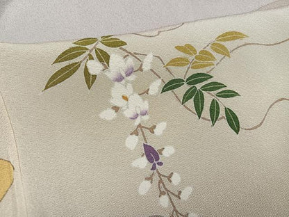 平和屋着物●訪問着　地紙花文　暈し染め　金彩　正絹　逸品　AABK3301ph