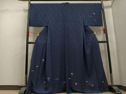 平和屋着物●訪問着　総刺繍　宝尽くし　金糸　正絹　逸品　未使用　AABK3302ph