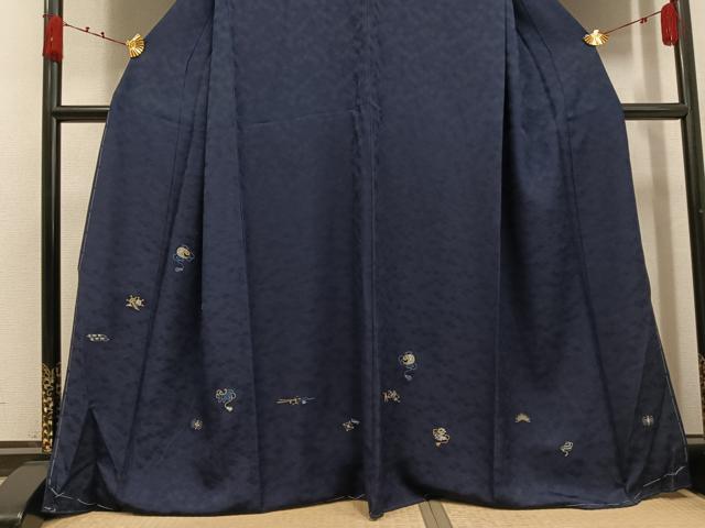 平和屋着物●訪問着　総刺繍　宝尽くし　金糸　正絹　逸品　未使用　AABK3302ph