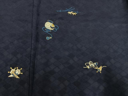 平和屋着物●訪問着　総刺繍　宝尽くし　金糸　正絹　逸品　未使用　AABK3302ph