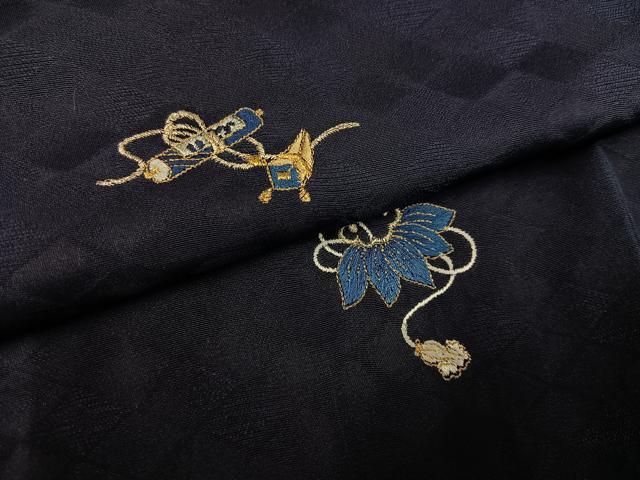 平和屋着物●訪問着　総刺繍　宝尽くし　金糸　正絹　逸品　未使用　AABK3302ph