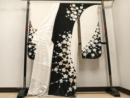 平和屋着物●豪華振袖　梅文　金彩　正絹　逸品　AABK3305ph