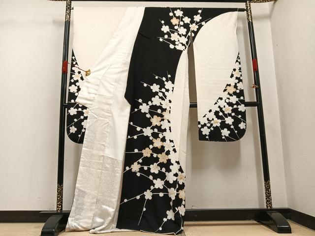 平和屋着物●豪華振袖　梅文　金彩　正絹　逸品　AABK3305ph