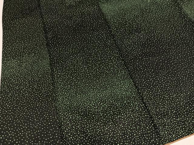 平和屋着物●上質な小紋　霞文　黒地　正絹　逸品　AABK3312ph