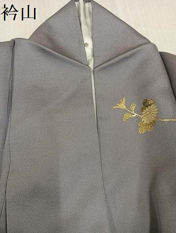 平和屋着物●訪問着　螺鈿　流水草花文　暈し染め　金彩　正絹　逸品　AABK3314ph