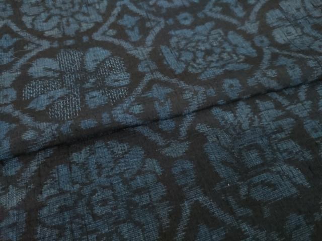平和屋着物●上質な紬　花丸文　正絹　逸品　AABK3325ck