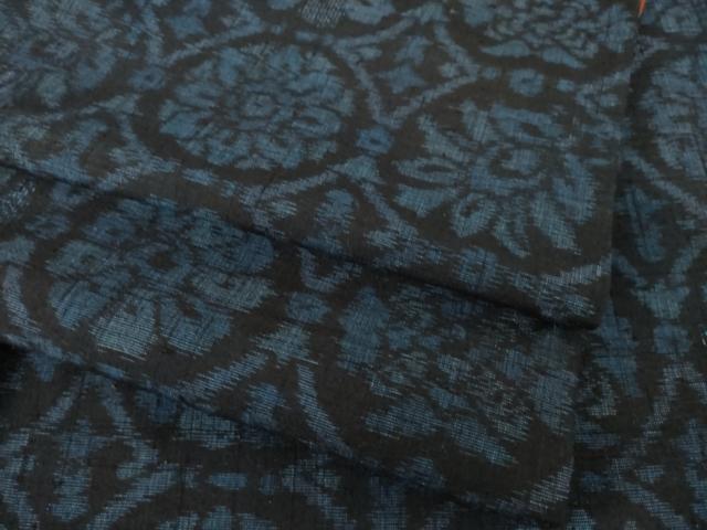 平和屋着物●上質な紬　花丸文　正絹　逸品　AABK3325ck