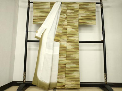 平和屋着物●上質な小紋　雲重ね文　正絹　逸品　AABK3333ck