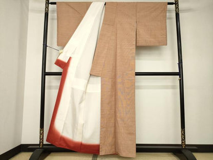 平和屋着物●本場大島紬　霞文　宮之原織物謹製　証紙付き　正絹　逸品　AABK3340ck