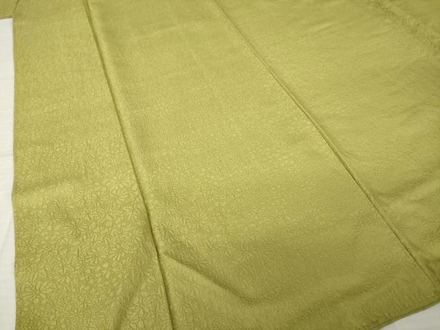 平和屋着物●上質な色無地　草花地紋　梅幸茶色　正絹　逸品　AABK3354ck