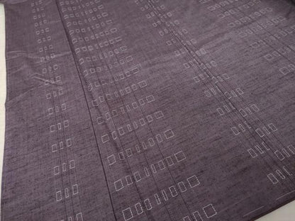 平和屋着物●上質な紬　刺繍　刺し子　間道　正絹　逸品　AABK3357ck