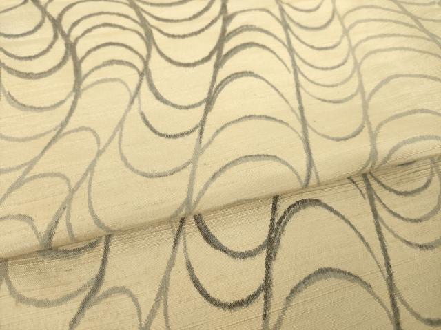 平和屋着物●上質な紬　流水文　正絹　逸品　AABK3358ck