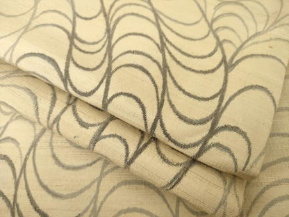 平和屋着物●上質な紬　流水文　正絹　逸品　AABK3358ck