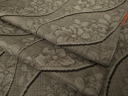 平和屋着物●本場大島紬　9マルキ　よろけ立涌花文　正絹　逸品　AABK3374ck