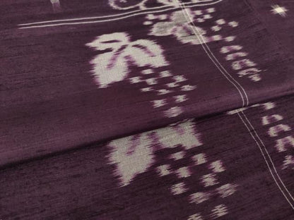 平和屋着物●上質な紬　葡萄唐草文　正絹　逸品　AABK3377ck