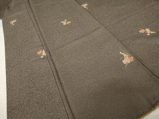 平和屋着物▼上質な小紋　葡萄蔦草文　金彩　正絹　逸品　AABK3378ck